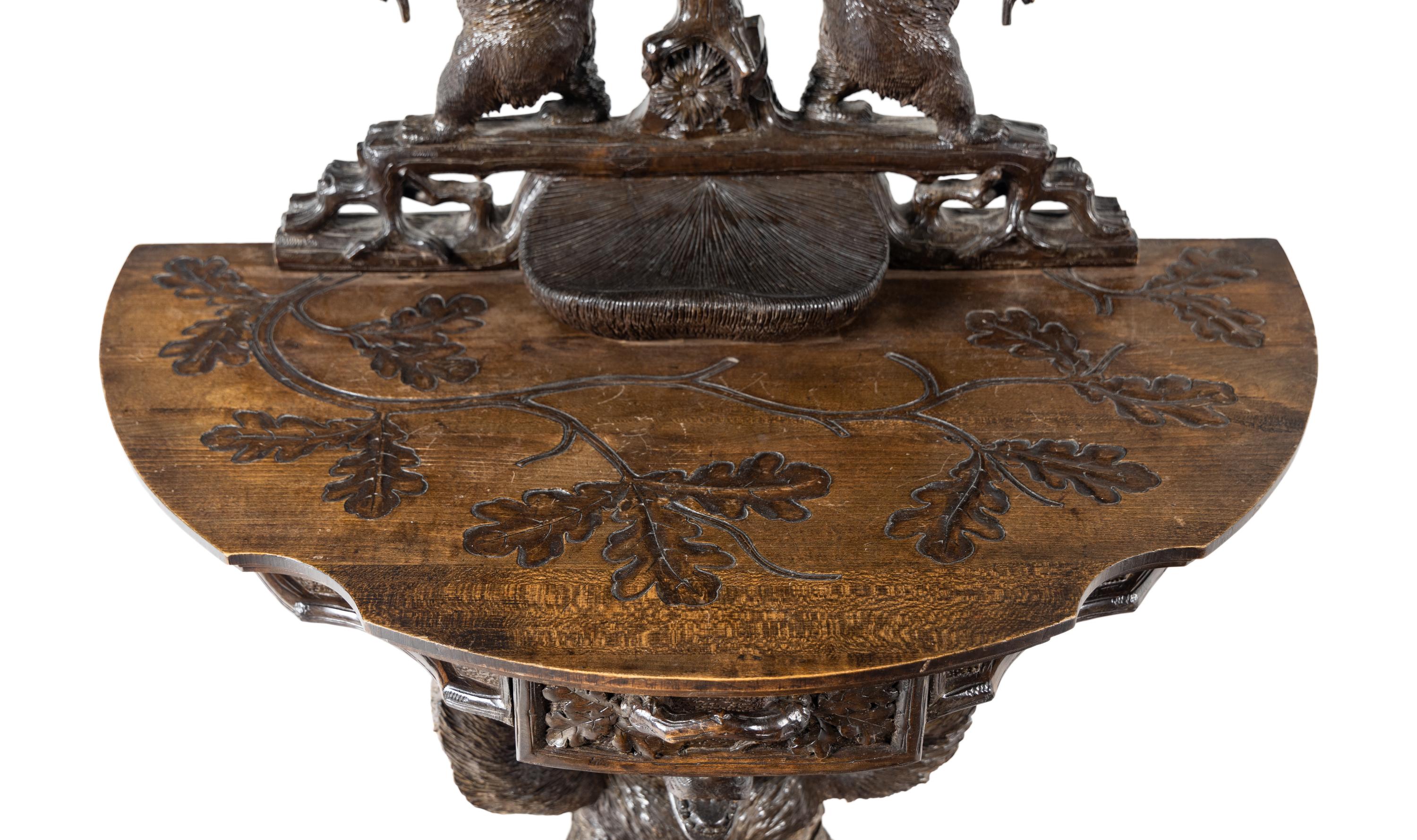 A Black Forest Carved Dressing Table