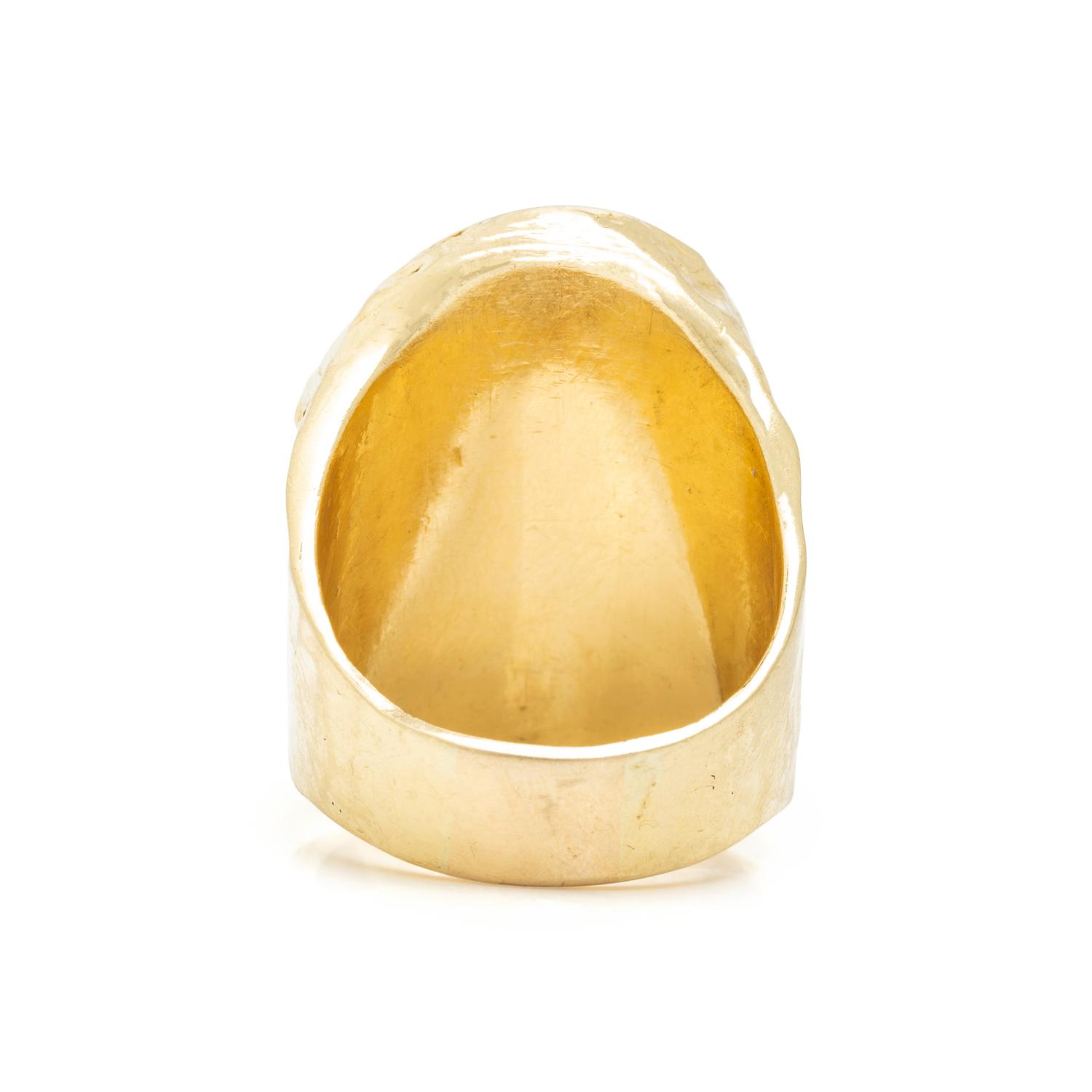 Yellow Gold and Sodalite Ring