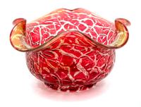 An Austrian Red Glass Vase