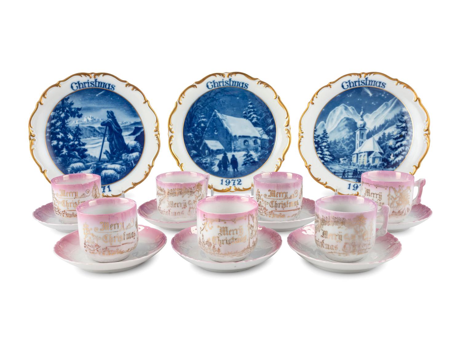 A Group of Holiday Porcelain Tableware