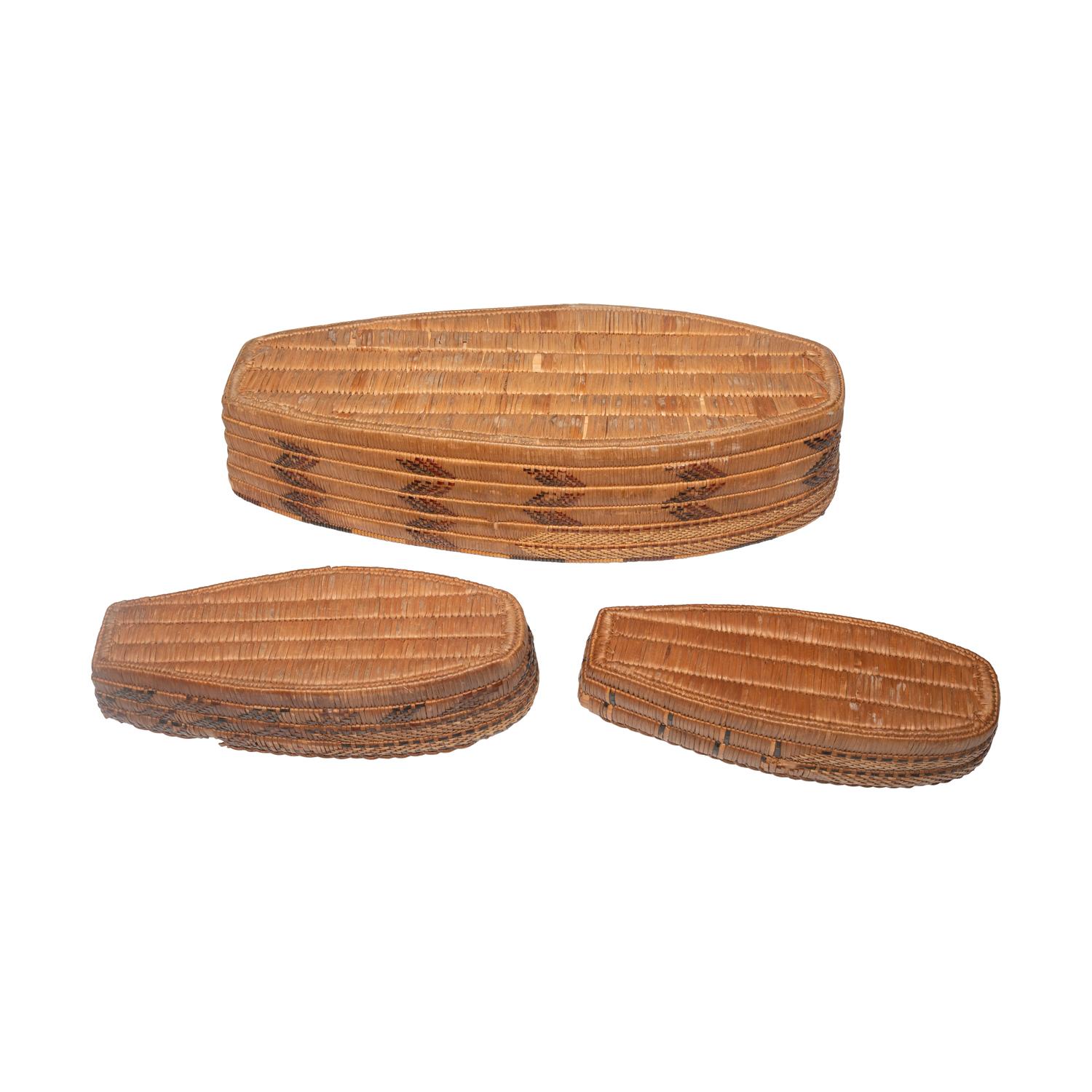 Salish Imbricated Cradle Baskets, Nesting