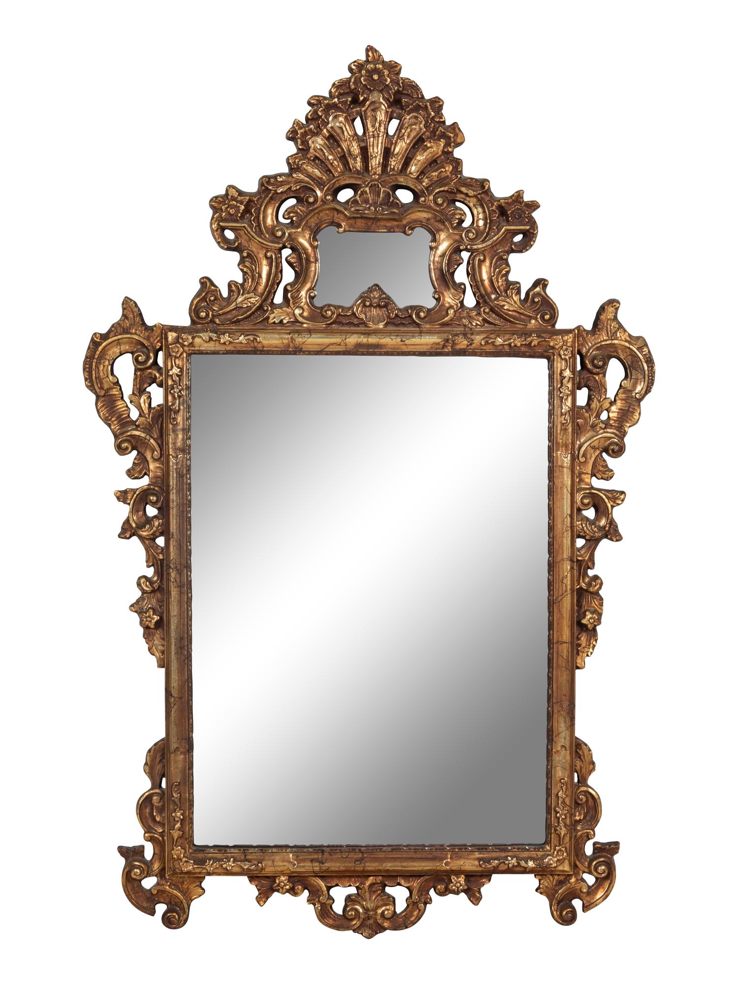 An Italian Rococo Style Painted Mirror