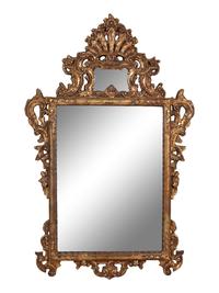An Italian Rococo Style Painted Mirror
