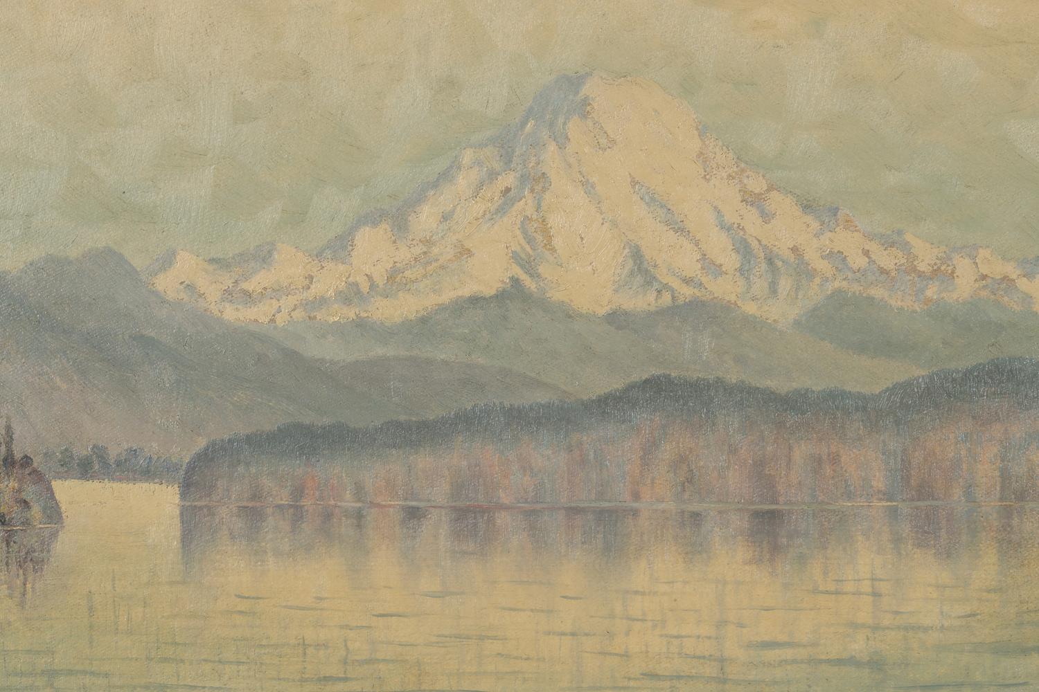 Noon effect in Midsummer – Mt. Ranier, Elevation 14,450 ft. from Puget Sound, 1886