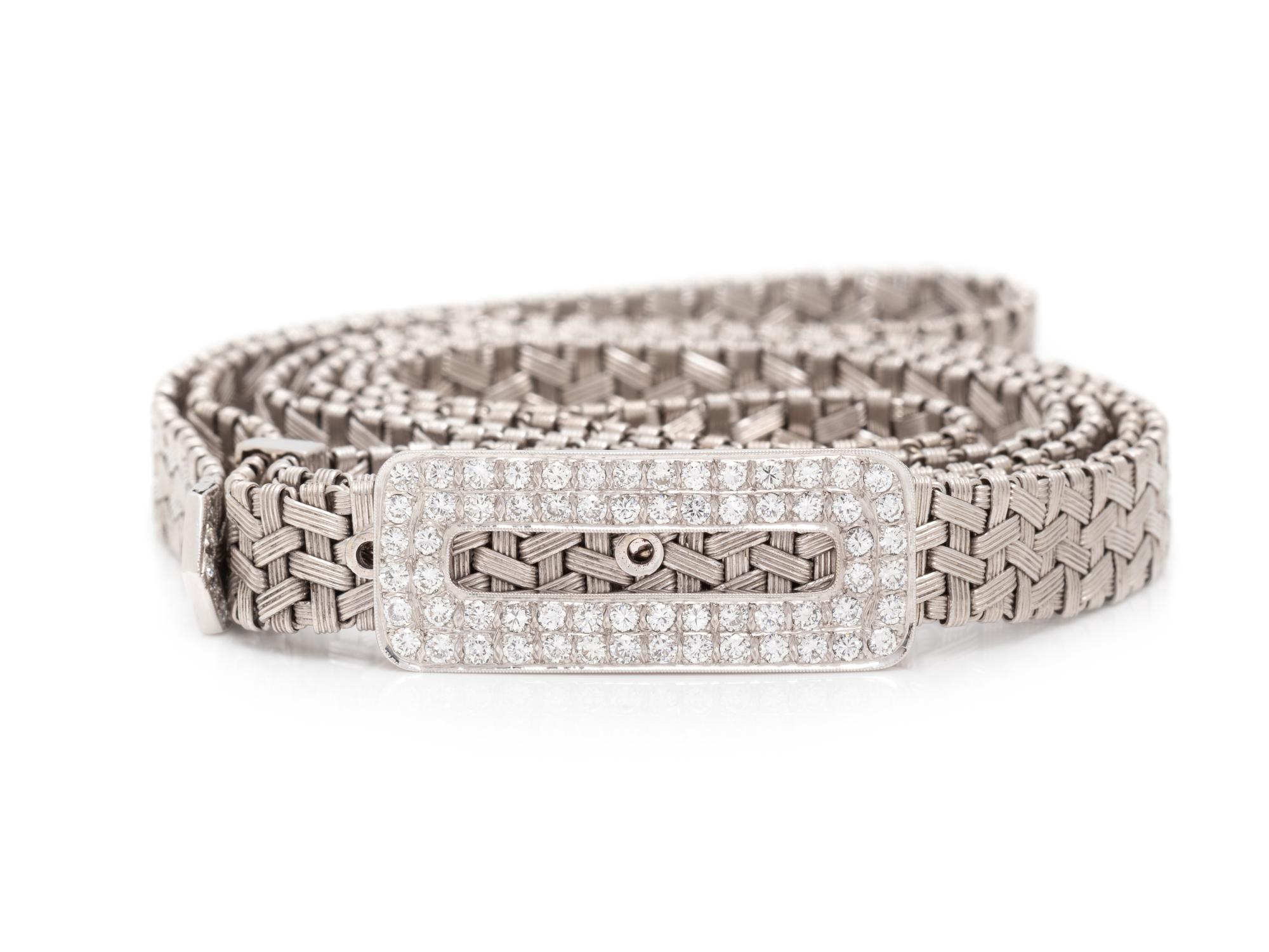 WHITE GOLD AND DIAMOND BELT