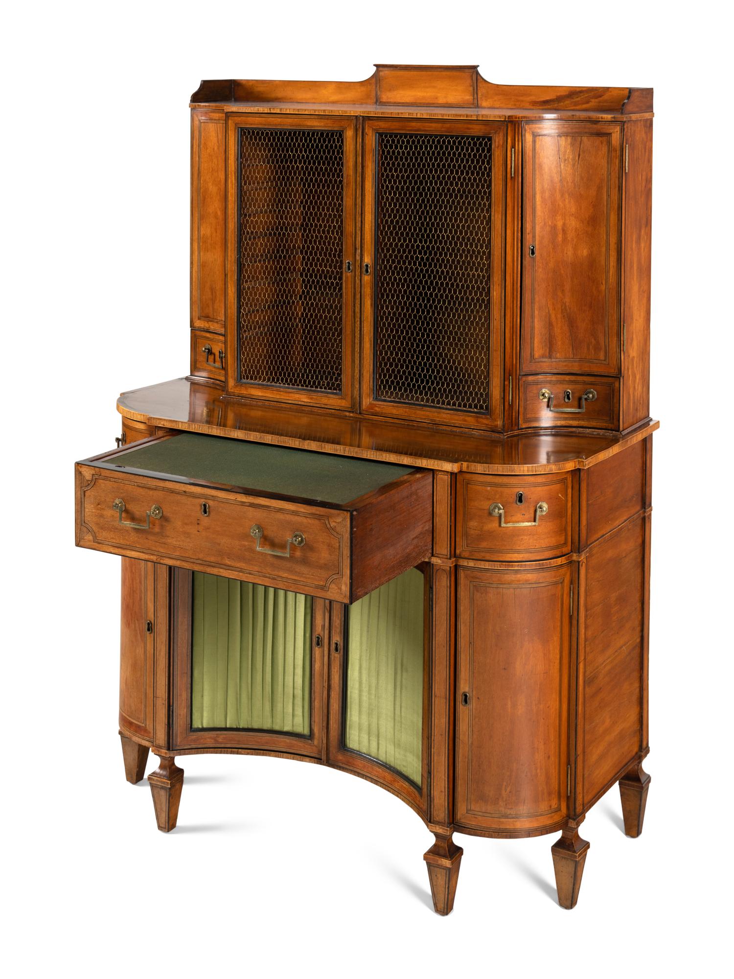 An Edwardian Mahogany Bureau Bookcase
