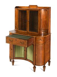An Edwardian Mahogany Bureau Bookcase