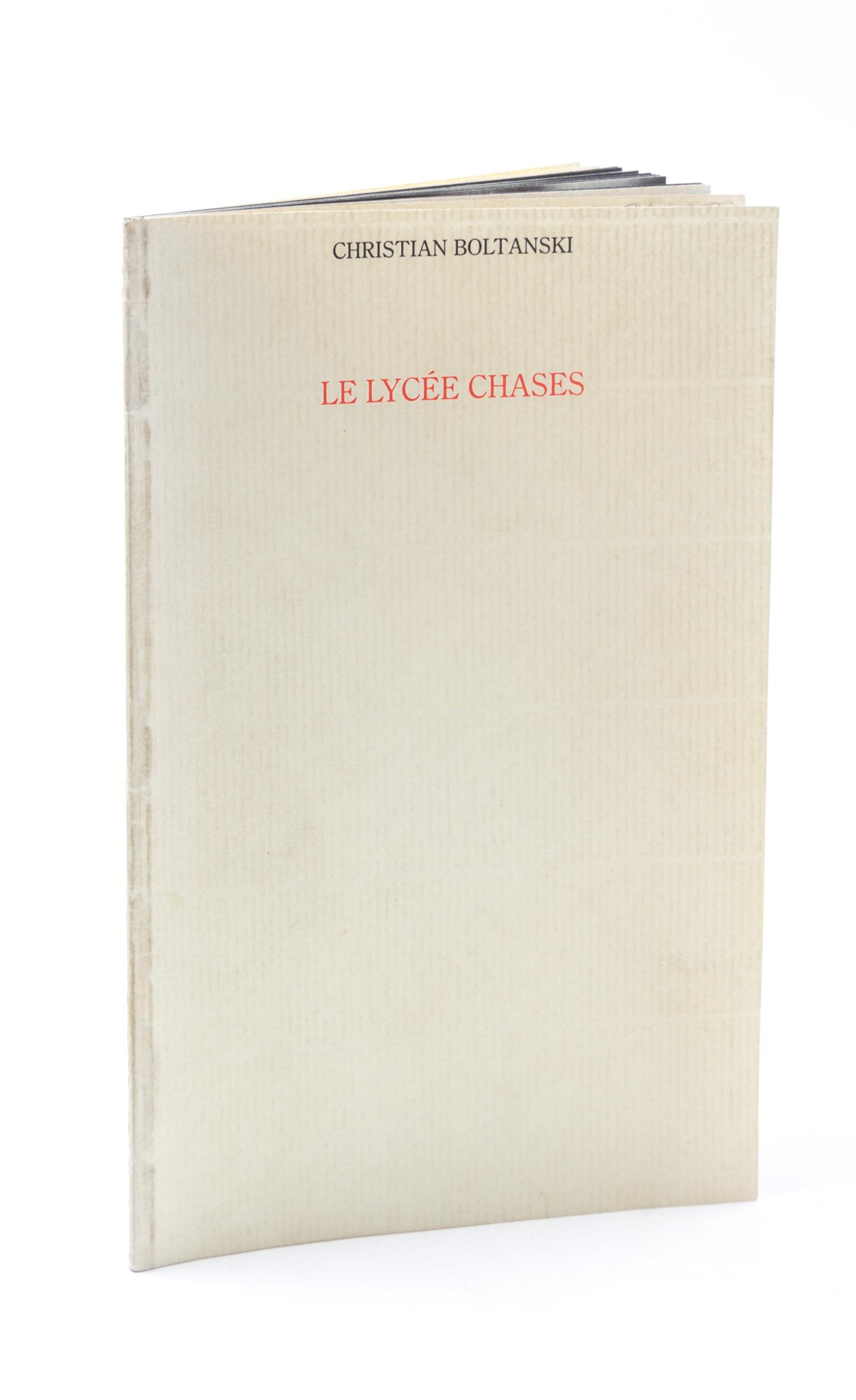 BOLTANSKI, CHRISTIAN. Classe Terminale du Lycee Chases en 1931. Vienna, 1987. Exhibition catalogue.