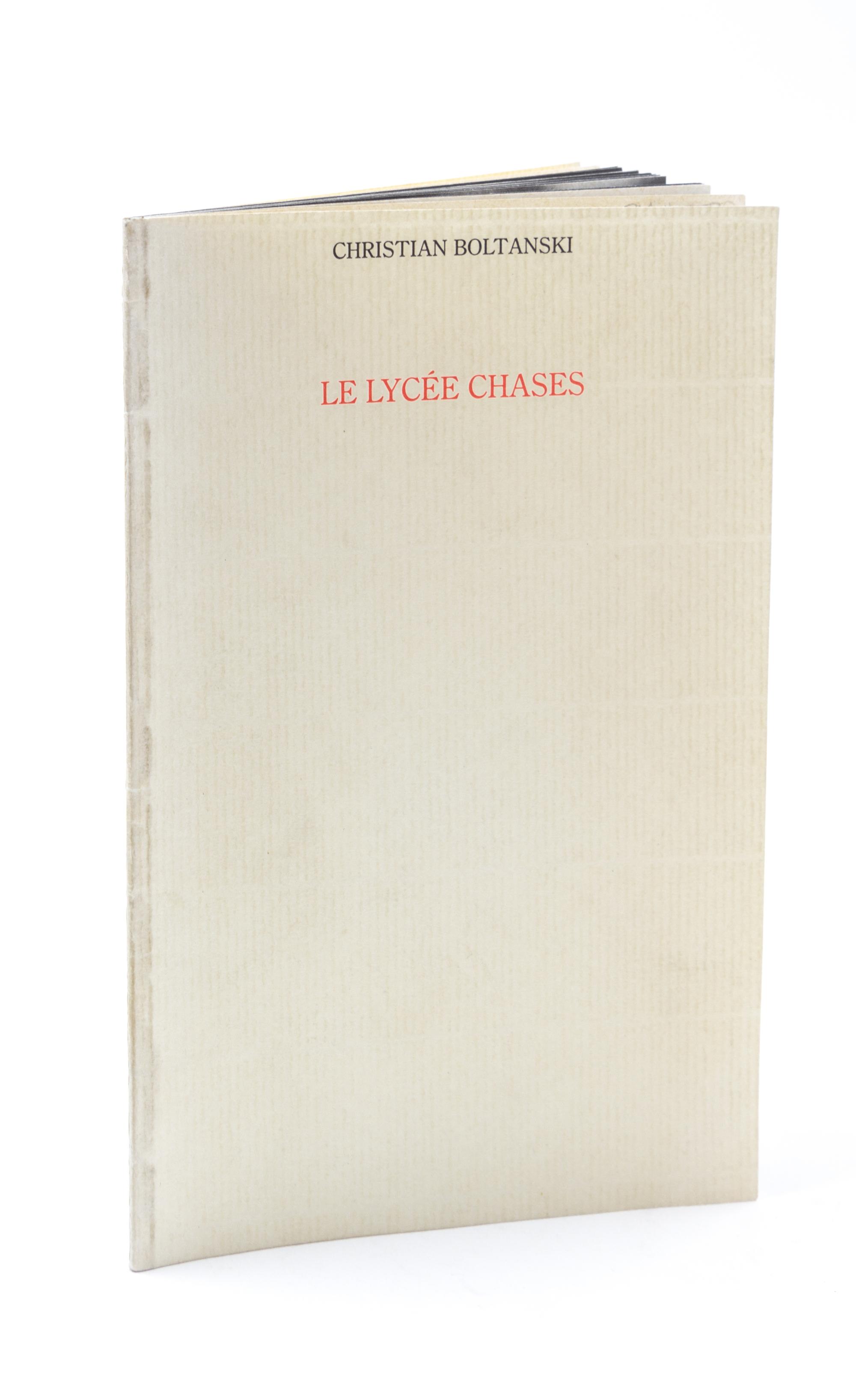 BOLTANSKI, CHRISTIAN. Classe Terminale du Lycee Chases en 1931. Vienna, 1987. Exhibition catalogue.
