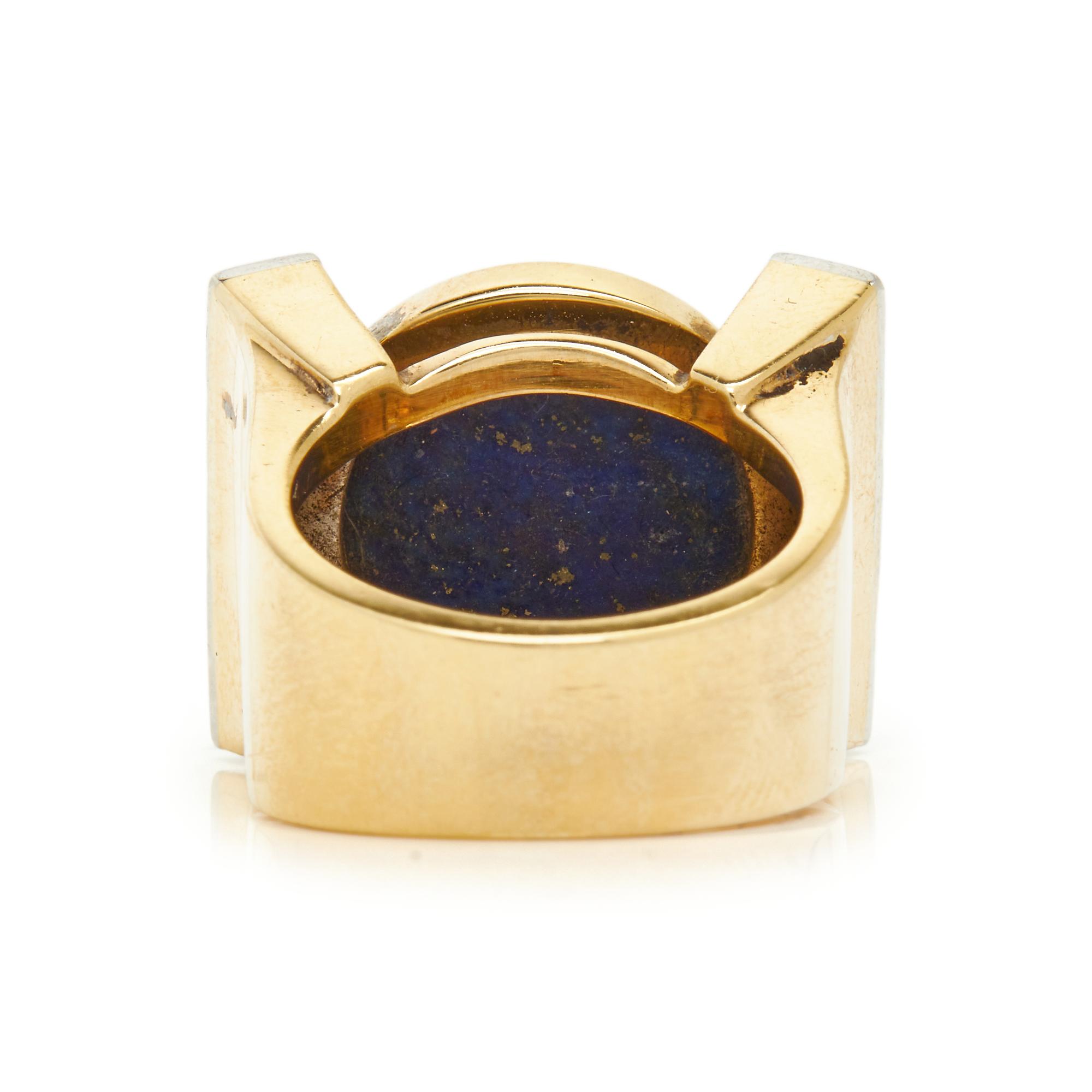 DAVID WEBB, LAPIS LAZULI AND DIAMOND RING