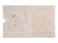 [ENSLAVEMENT]. Pair of letters from N. Henry R. DAWSON to his uncle regarding slaves. 1850.