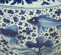 A Chinese Blue and White Porcelain Jardiniere