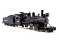 A Roundhouse Painted Metal G-Gauge S.R & R.L 2-6-2 Locomotive and Tender