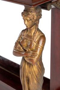 An Empire Style Gilt Bronze Mounted Mahogany Marble-Top Console Table