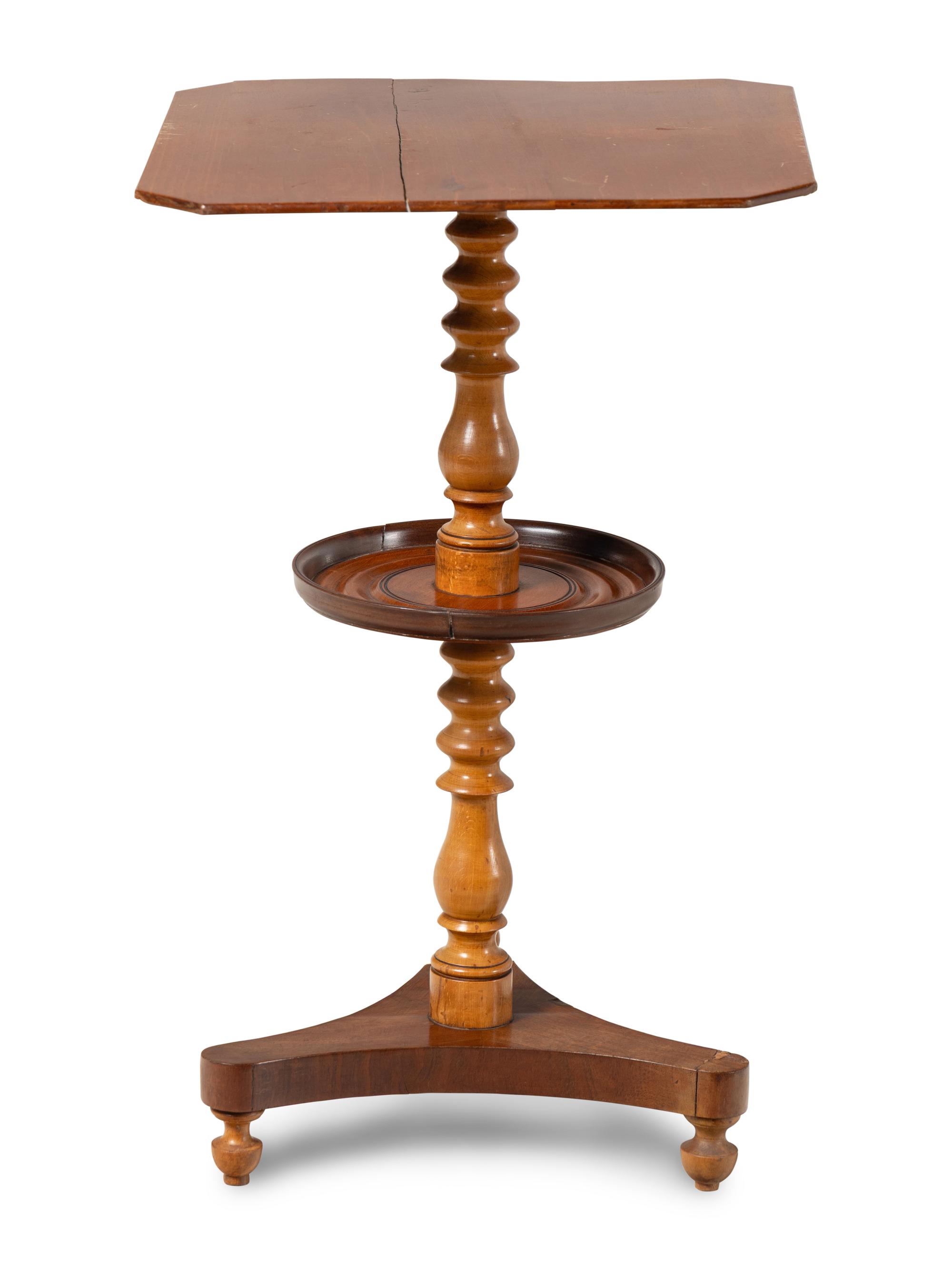 A Continental Walnut Side Table