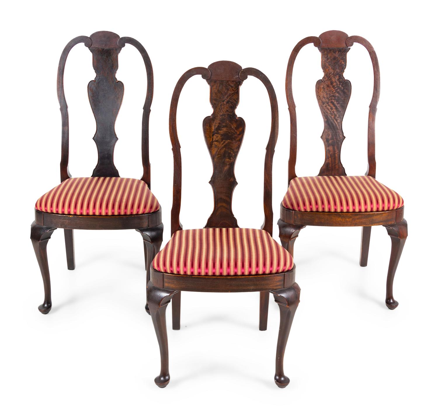 Three Queen Anne Style Chairs