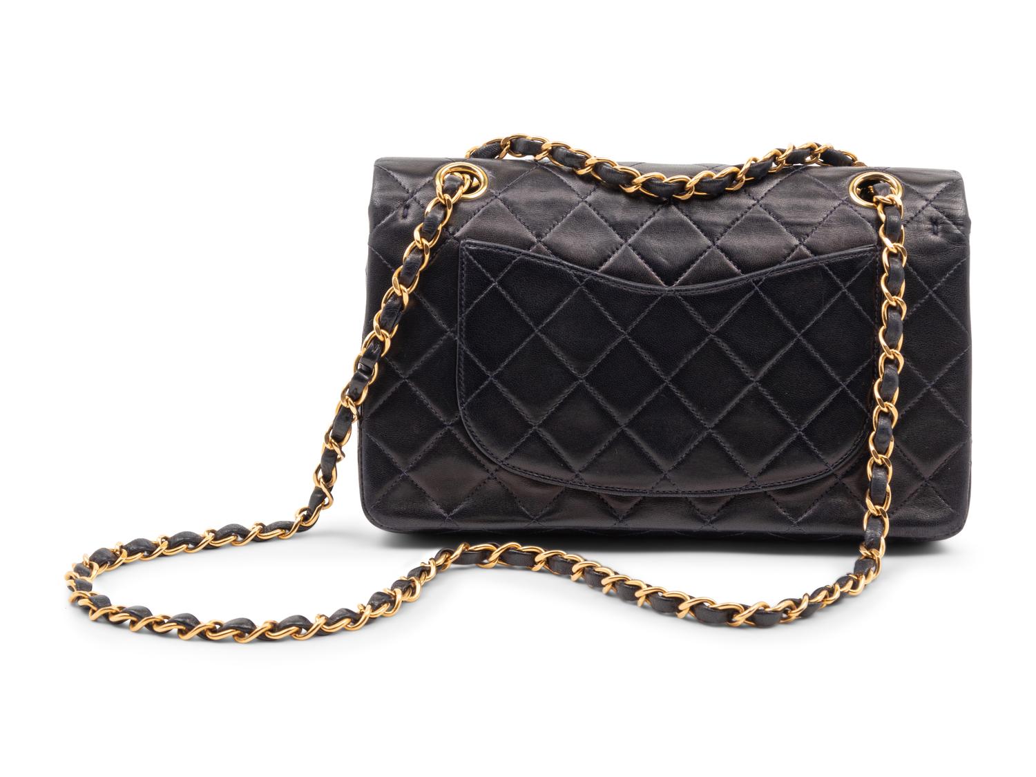 Chanel Navy Classic Medium Double Flap, 1996-97