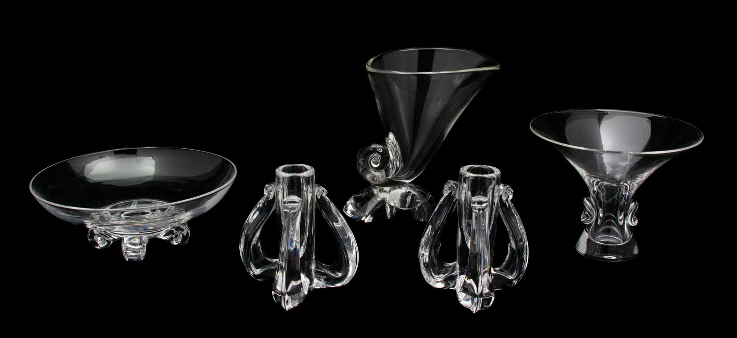 A Group of Steuben Crystal Articles Height of tallest 7 iinches. — 20TH CENTURY