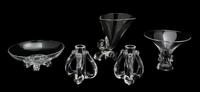 A Group of Steuben Crystal Articles Height of tallest 7 iinches. — 20TH CENTURY