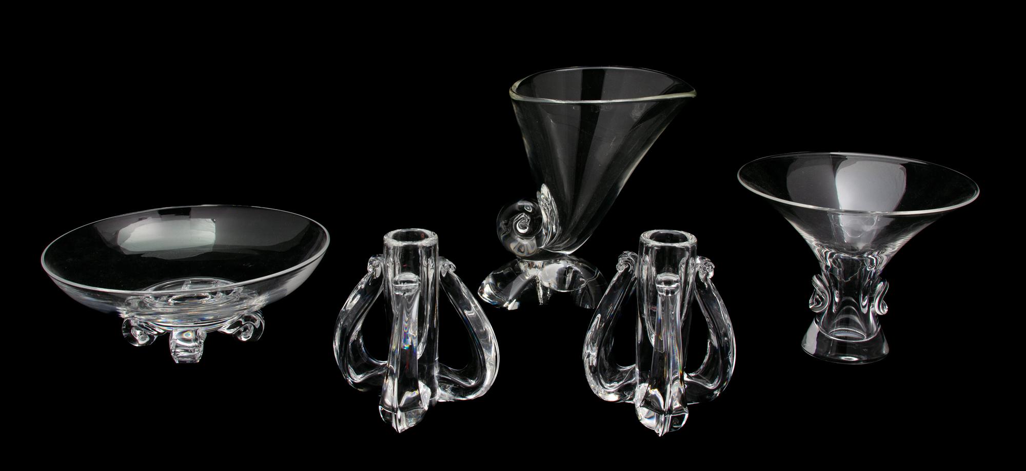 A Group of Steuben Crystal Articles Height of tallest 7 iinches. — 20TH CENTURY