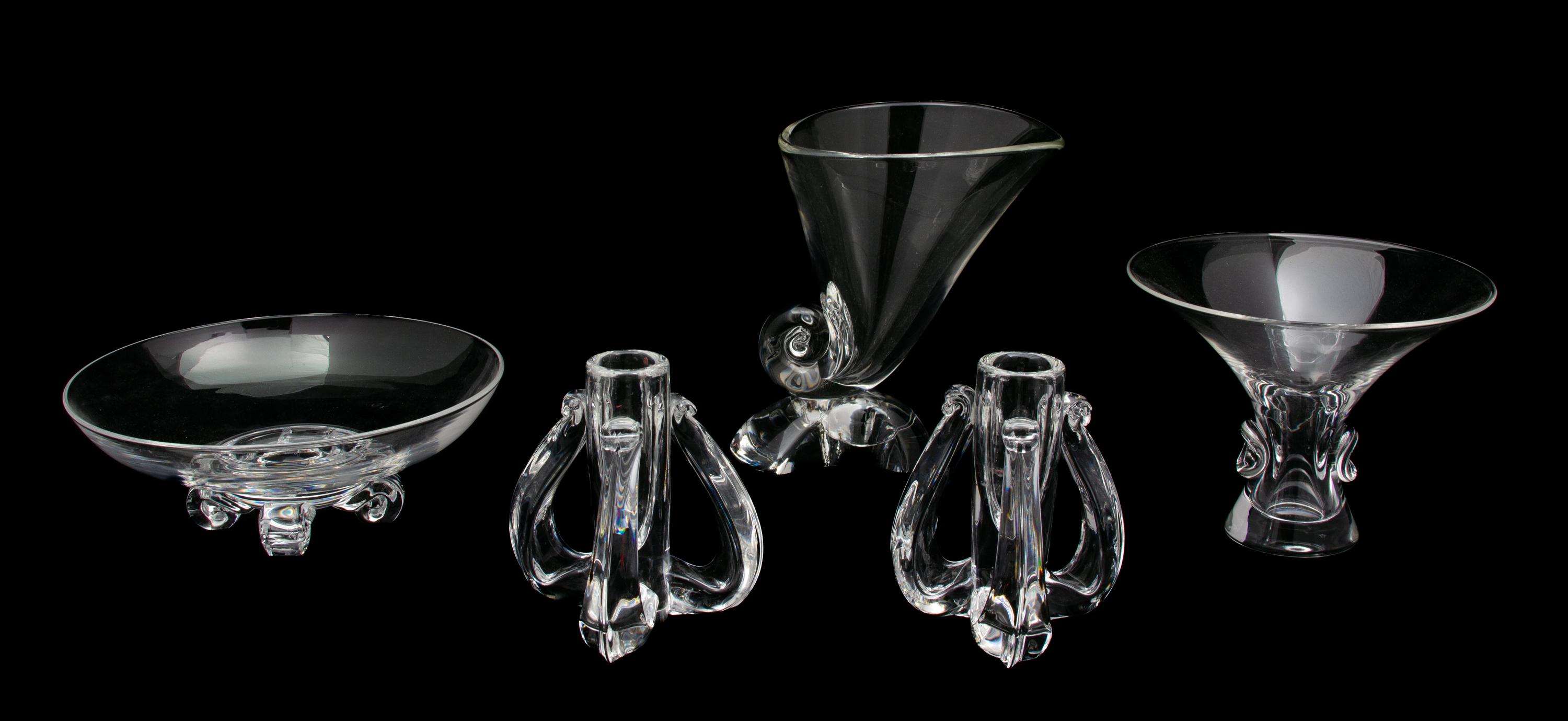 A Group of Steuben Crystal Articles Height of tallest 7 iinches. — 20TH CENTURY