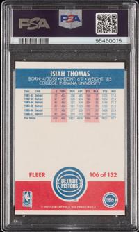 A 1987 Fleer Isiah Thomas Basketball Card No. 106 (PSA 10 GEM MINT)