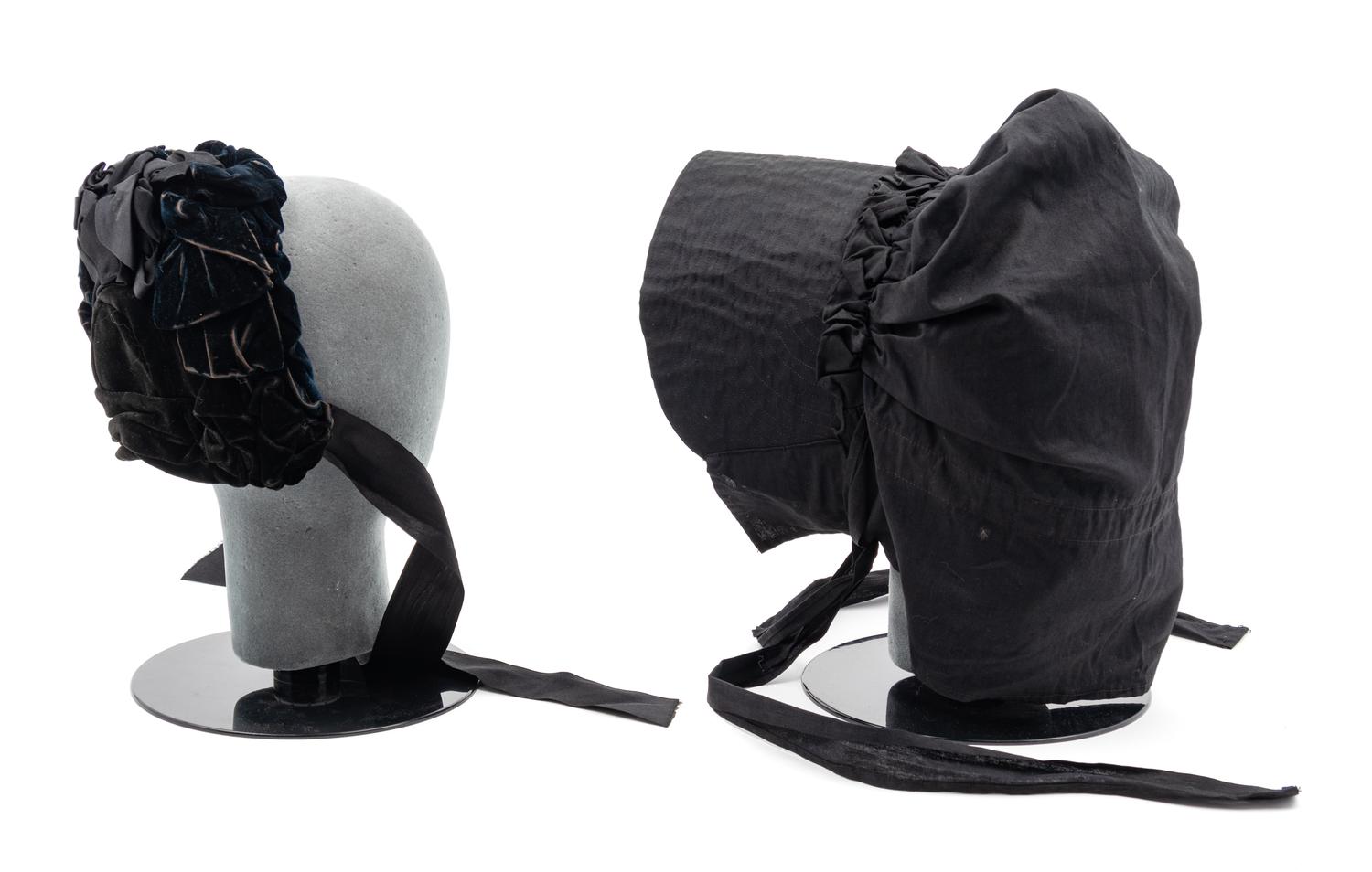 Collection of Six 19th Century Hats & Bonnets, 1850-90