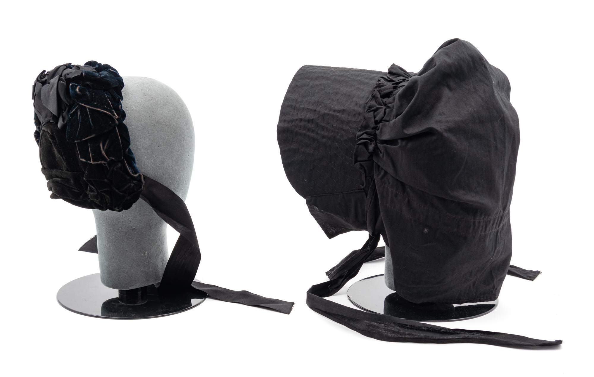 Collection of Six 19th Century Hats & Bonnets, 1850-90