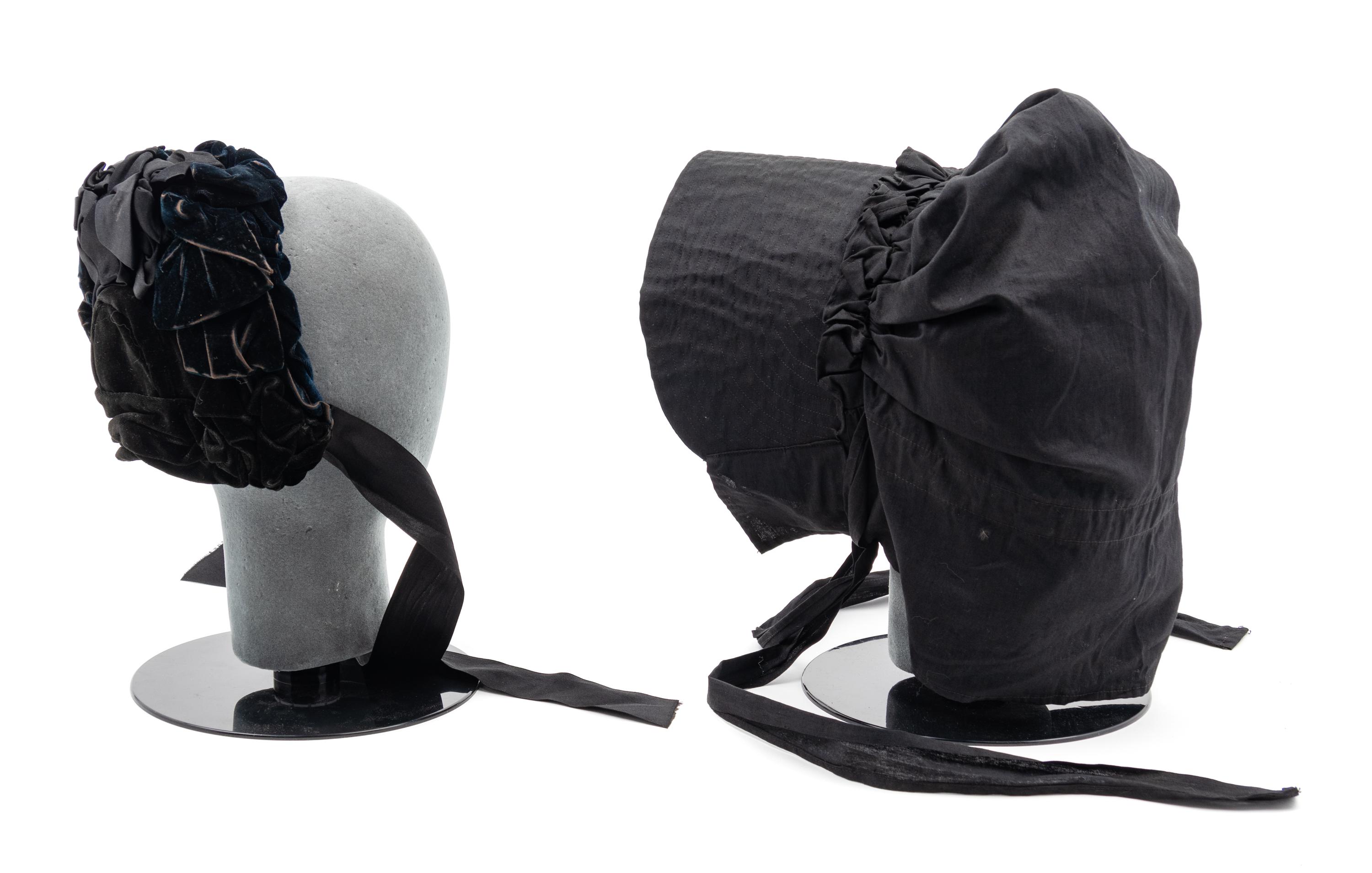 Collection of Six 19th Century Hats & Bonnets, 1850-90