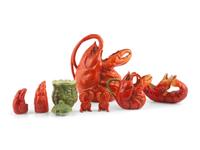 A Collection of Royal Bayreuth Lobster Table Wares
