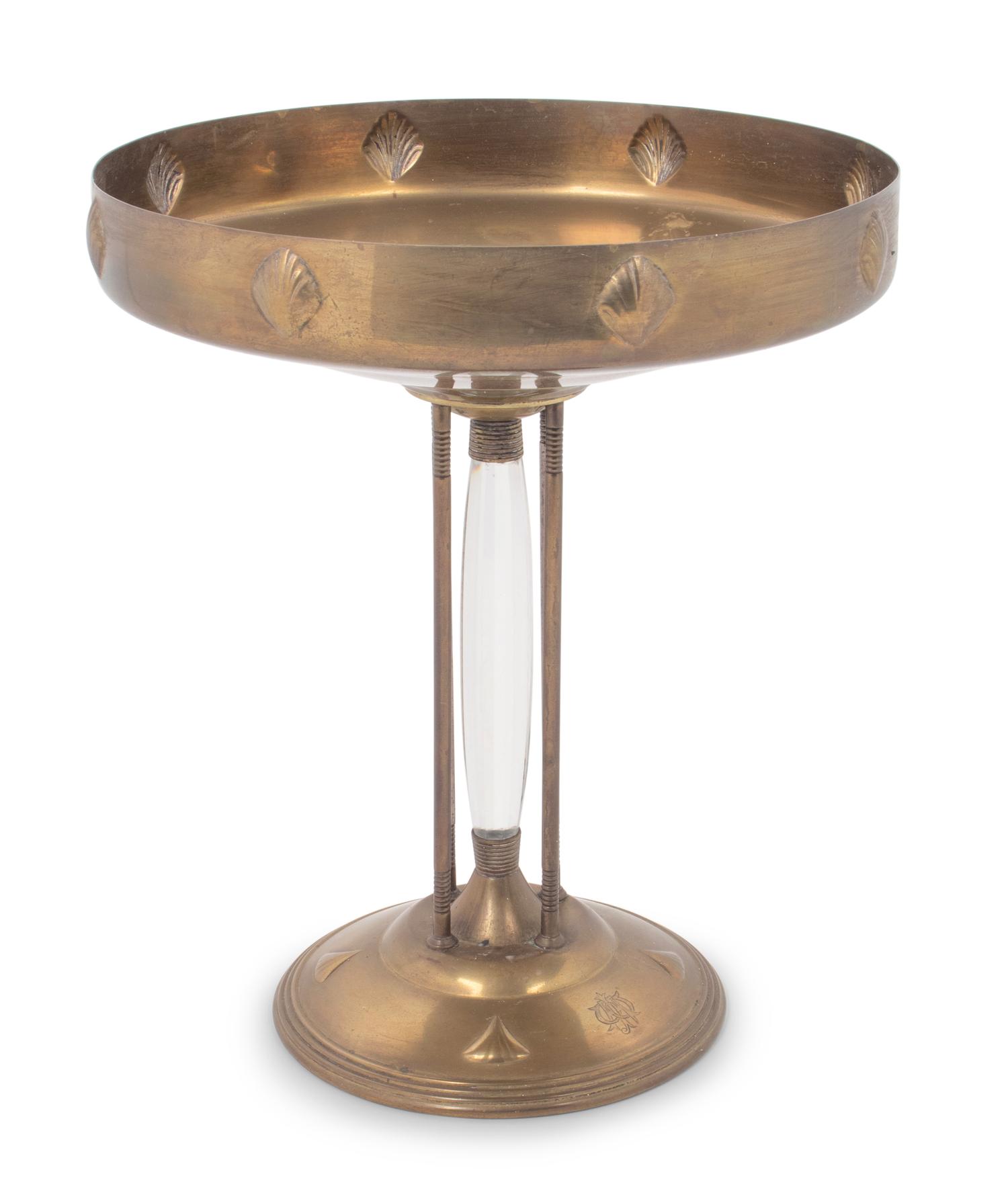 A Gilt Metal and Glass Footed Bowl