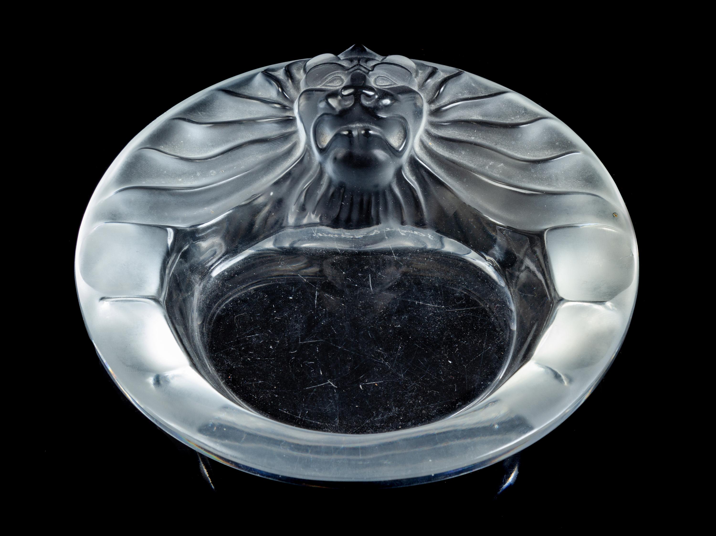 Lalique, France, 20th Century, Lion Dish