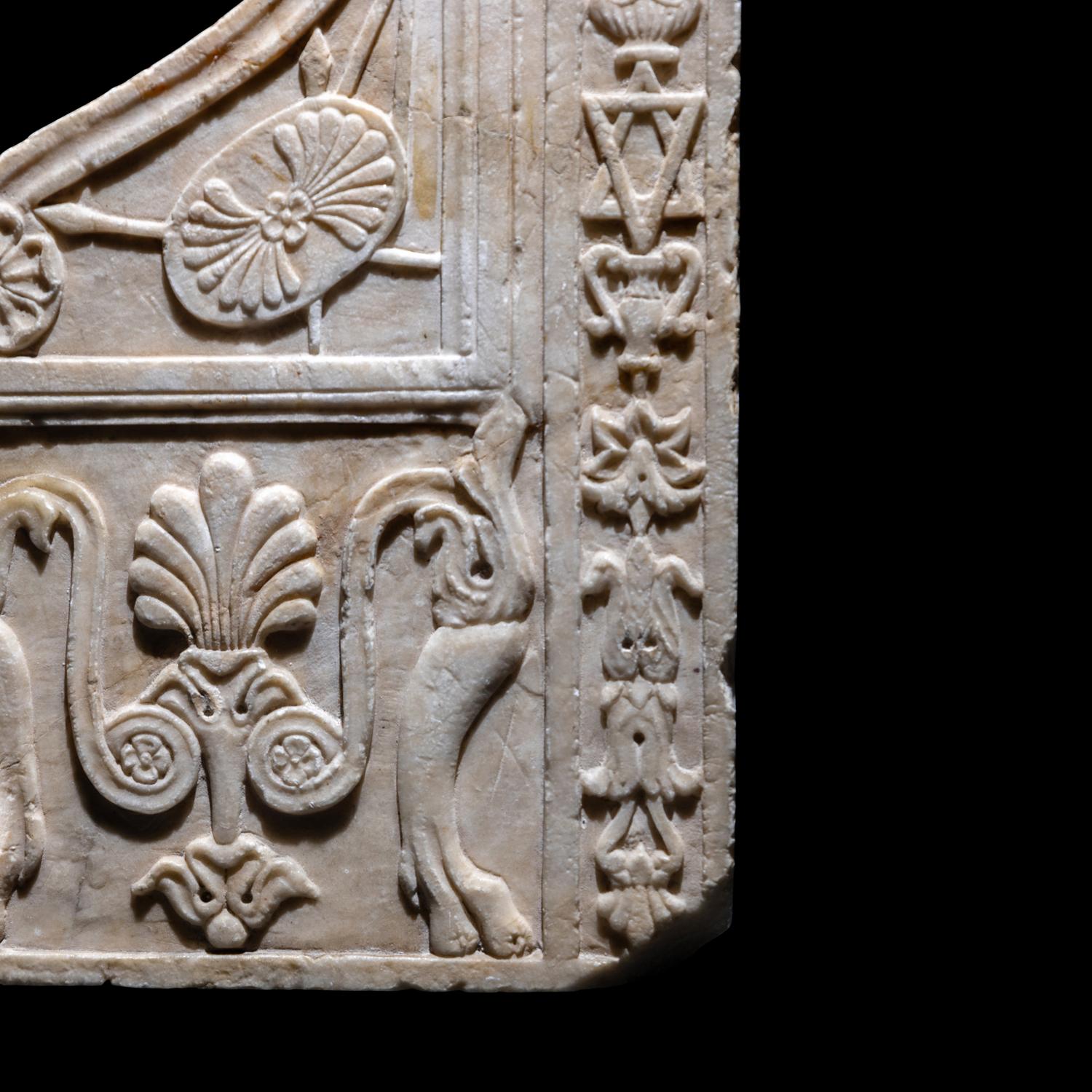 A Roman Marble Side Panel from a Throne