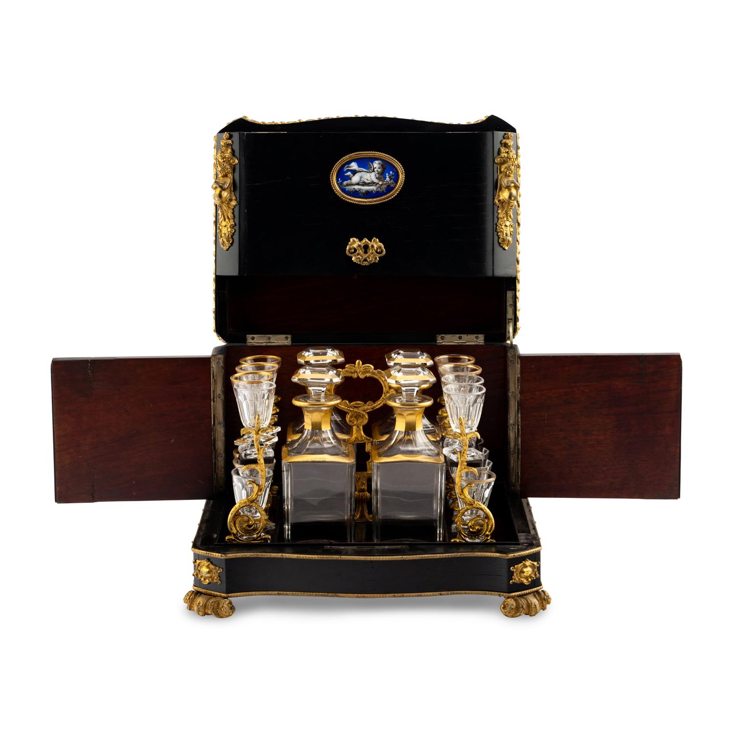 A French Gilt Bronze Mounted Rosewood Cave à Liqueur