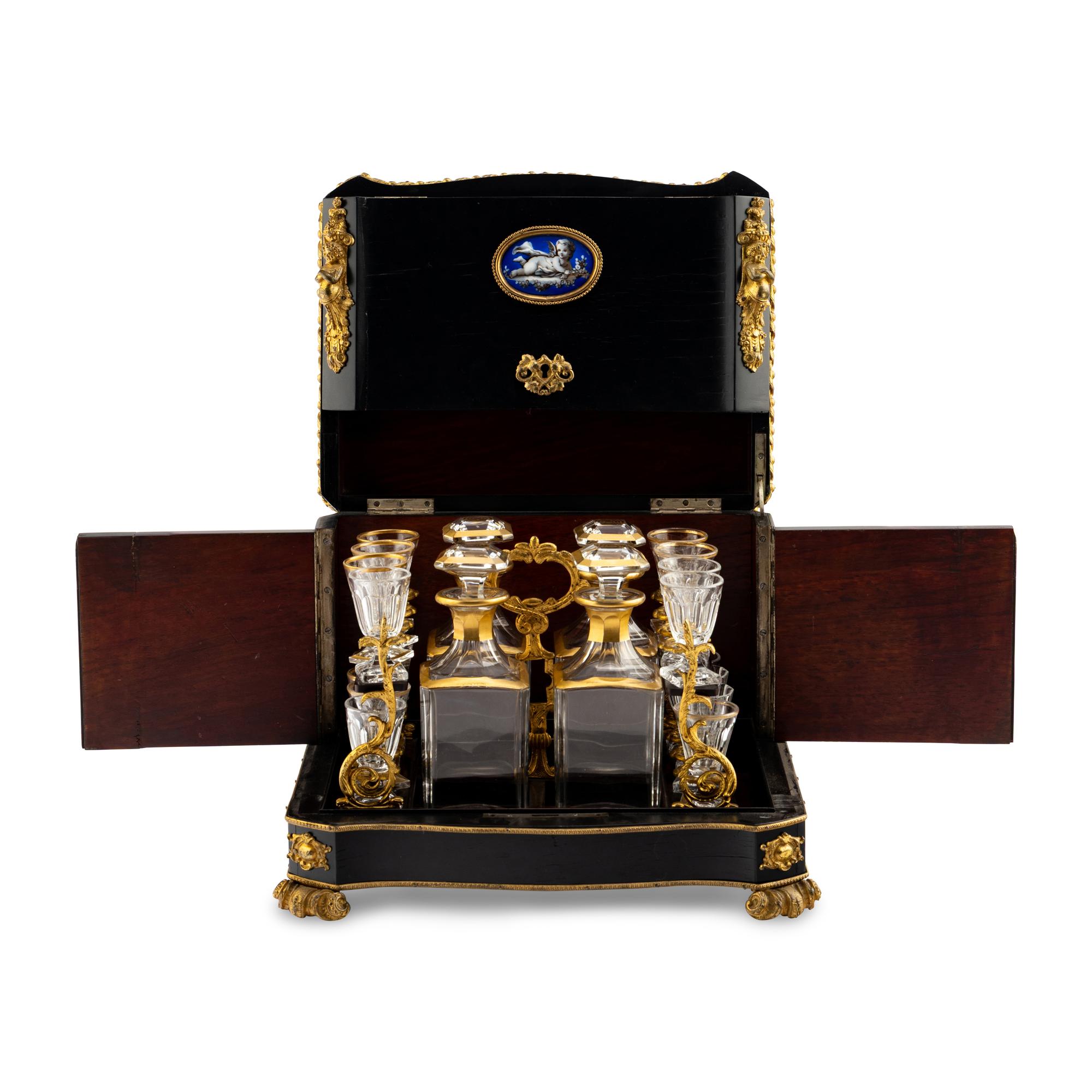 A French Gilt Bronze Mounted Rosewood Cave à Liqueur