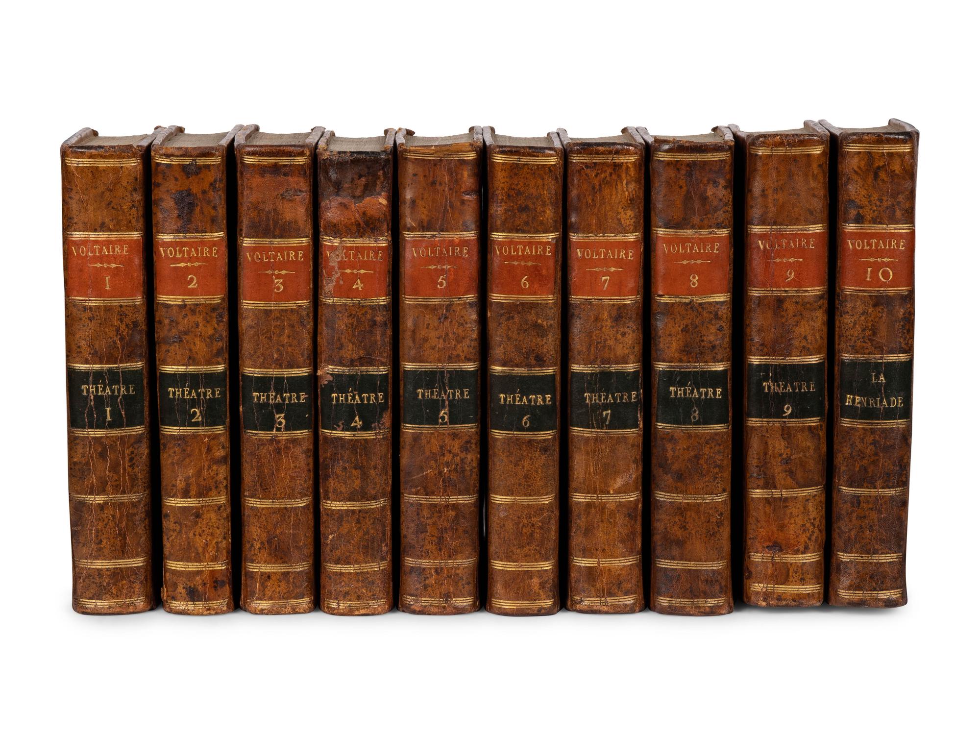 VOLTAIRE, Francois Marie Arouet de (1694-1778). Oeuvres . [Kehl]: De l'imprimerie de la Société littéraire-typographique, 1784-1789.