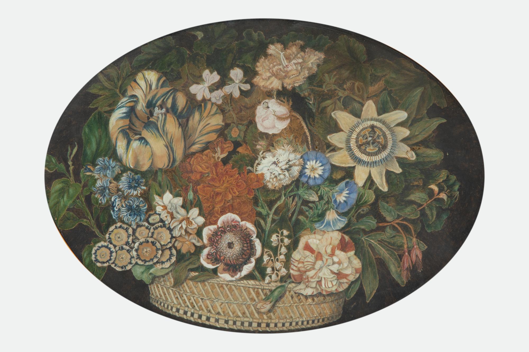 Still Life with Flowers in a Basket