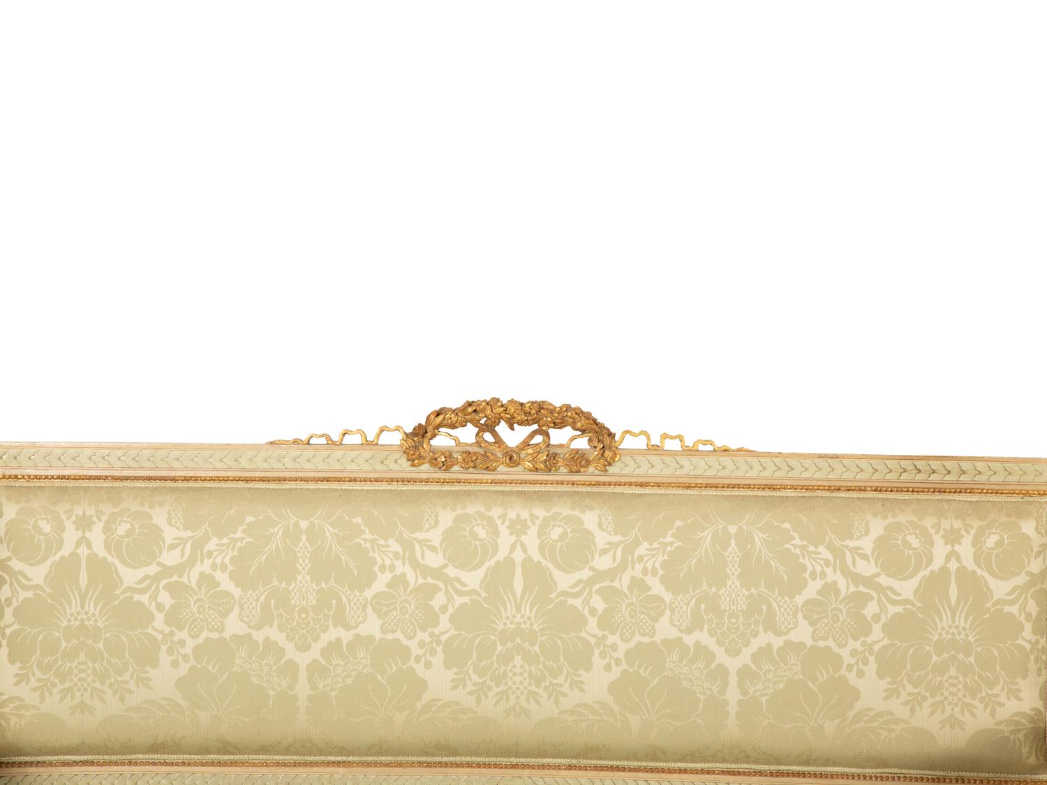 A Six-Piece Louis XIV Style Painted and Parcel Gilt Parlor Suite — 19th/20th Century