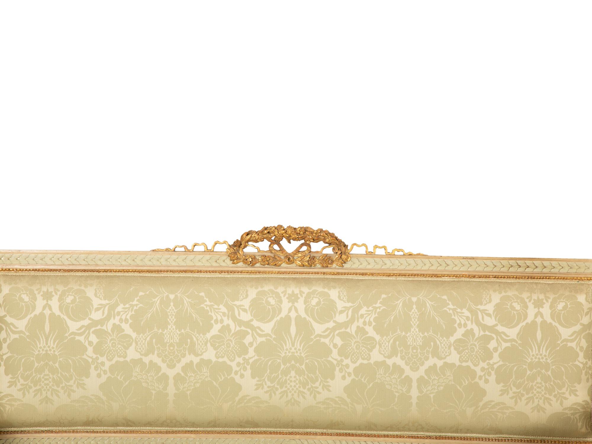 A Six-Piece Louis XIV Style Painted and Parcel Gilt Parlor Suite — 19th/20th Century