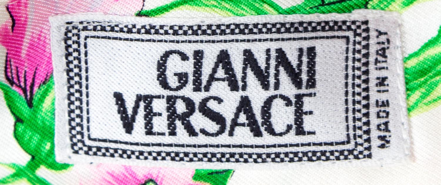 A Gianni Versace Silk Print Shirt, Size 48.