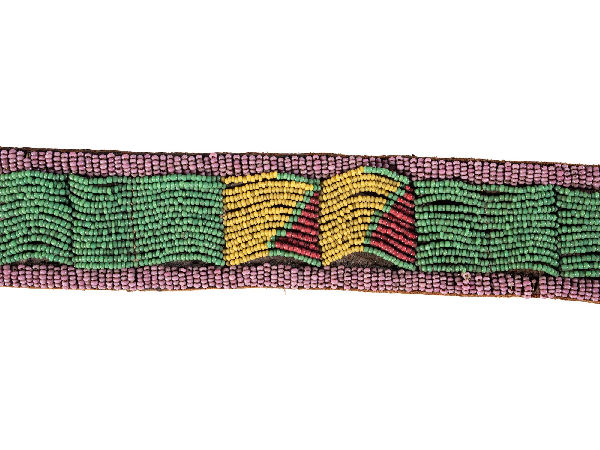 Ute Girls' Beaded Belt with Strike-a-Light Bag