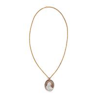 Tiffany & Co., Yellow Gold Chain with Virgin Mary Cameo Pendant