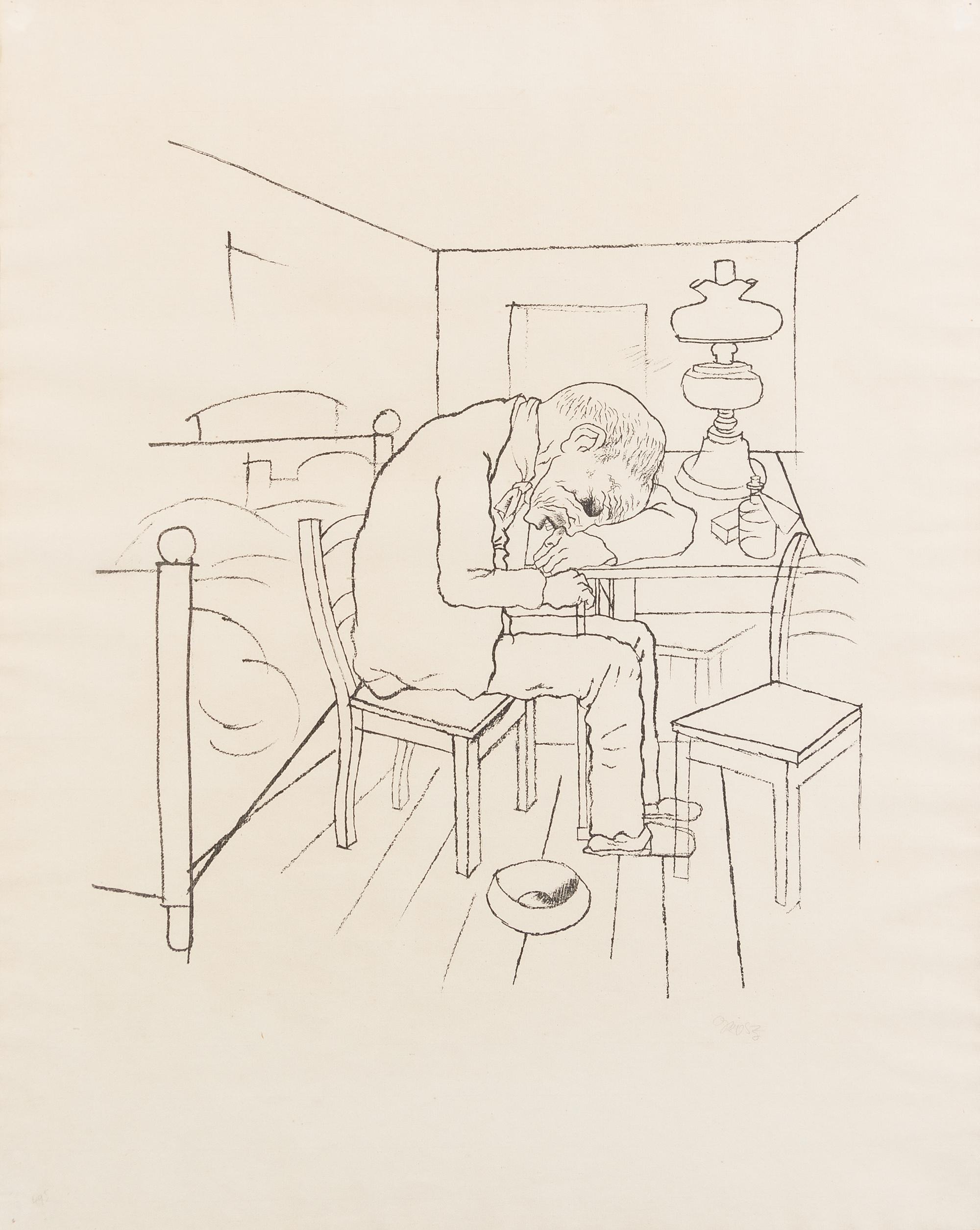 George Grosz, (German, 1893-1959), Schwimme, wer schwimmen kann, und wer zu plump ist, geh' unter (pl. 8 from Die Rauber), 1921
