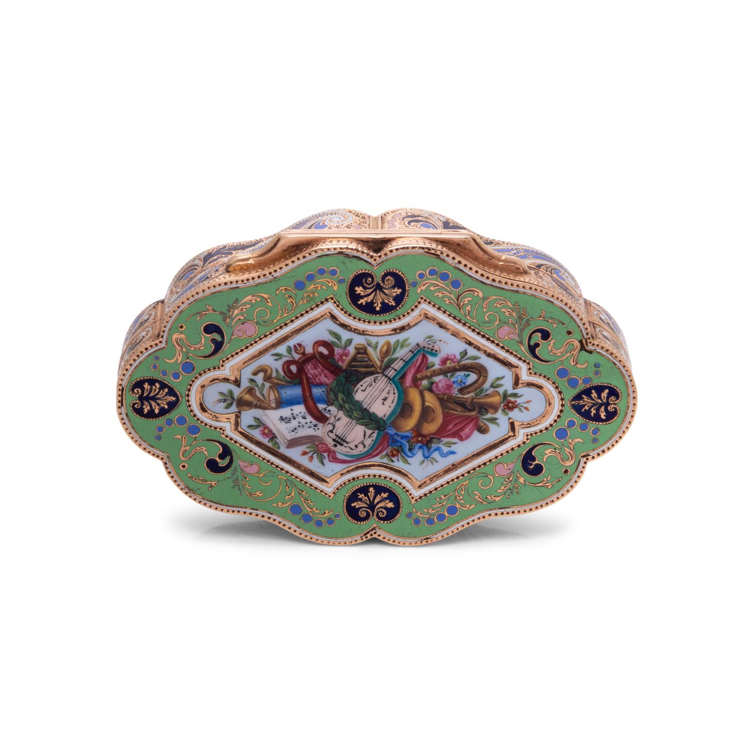 A Gold and Enamel Snuff Box Made for the Turkish Market