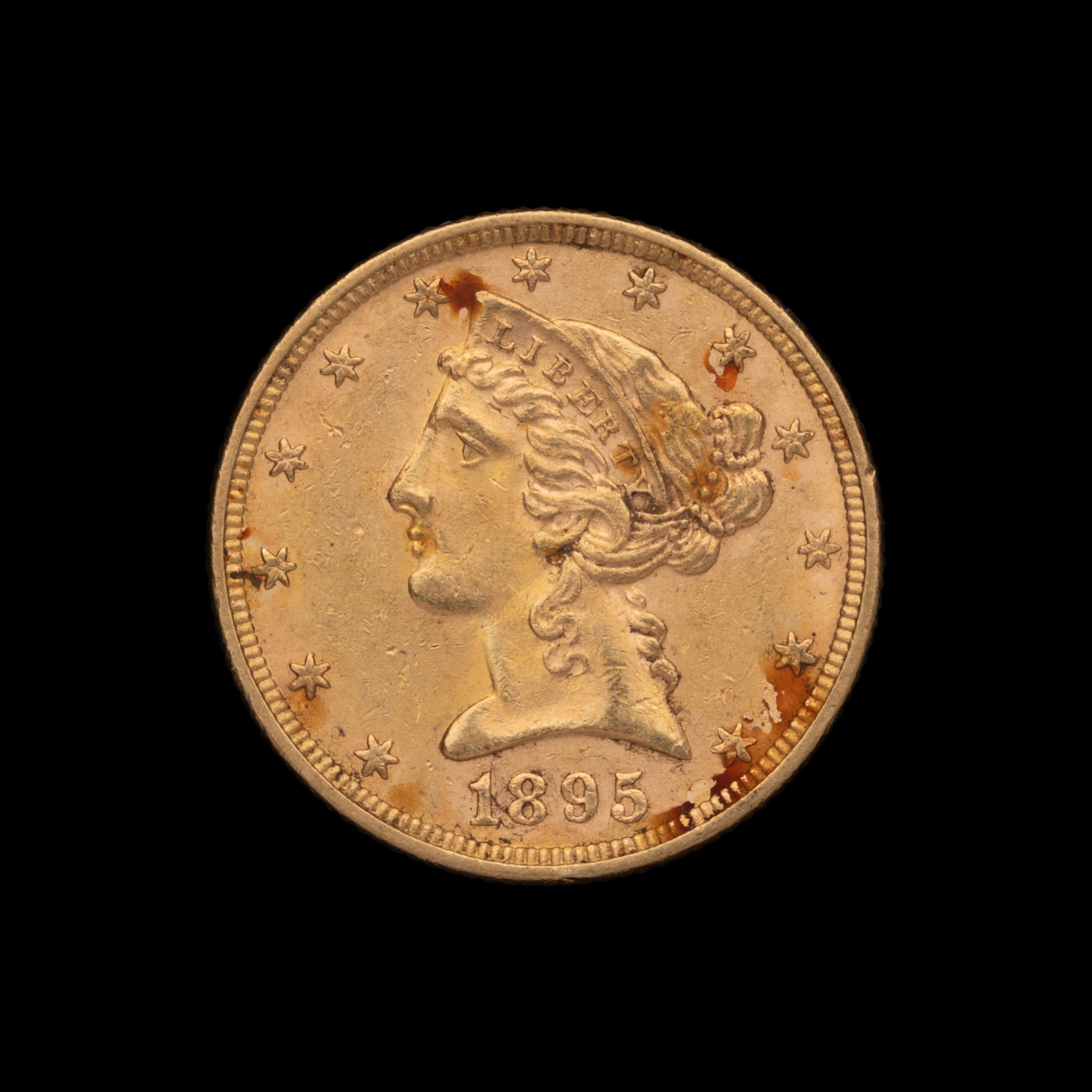 A 1895 Liberty Head $5 Gold Coin