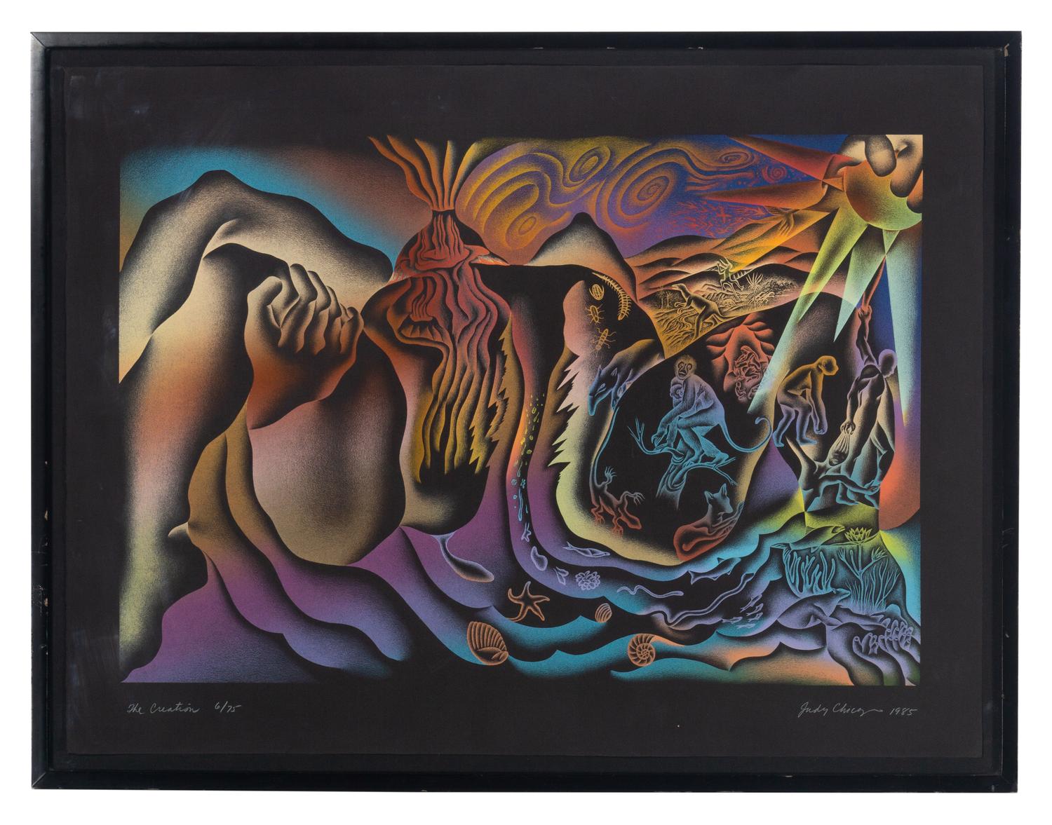 The Creation , Birth Tear/Tear , Birth Trinity , Guided by the Goddess , and Earth Birth (a group of 5 works from The Birth Project ), 1985