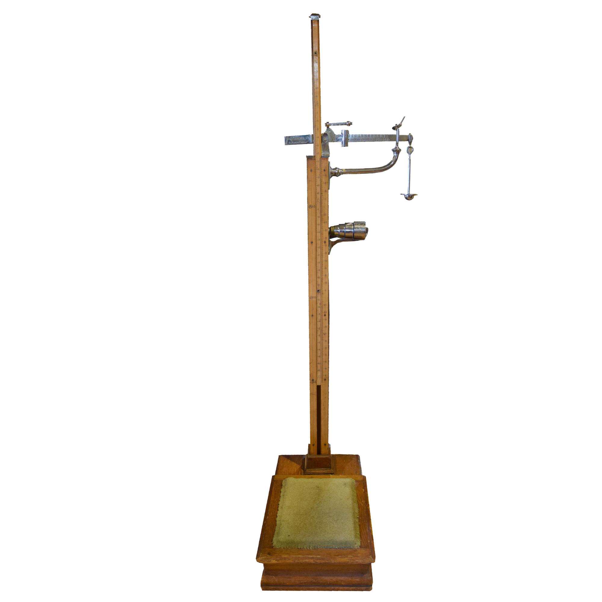 A Scale and Stadiograph 13" W x 23" D x 67" H — England, Early 20th Century