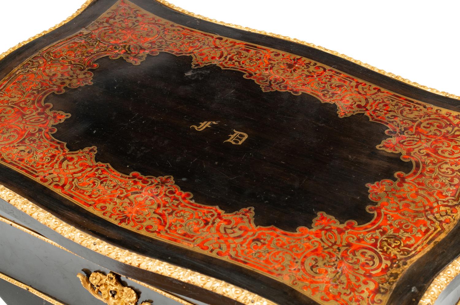 A Napoleon III Gilt Bronze Mounted Boulle Marquetry Dressing Table