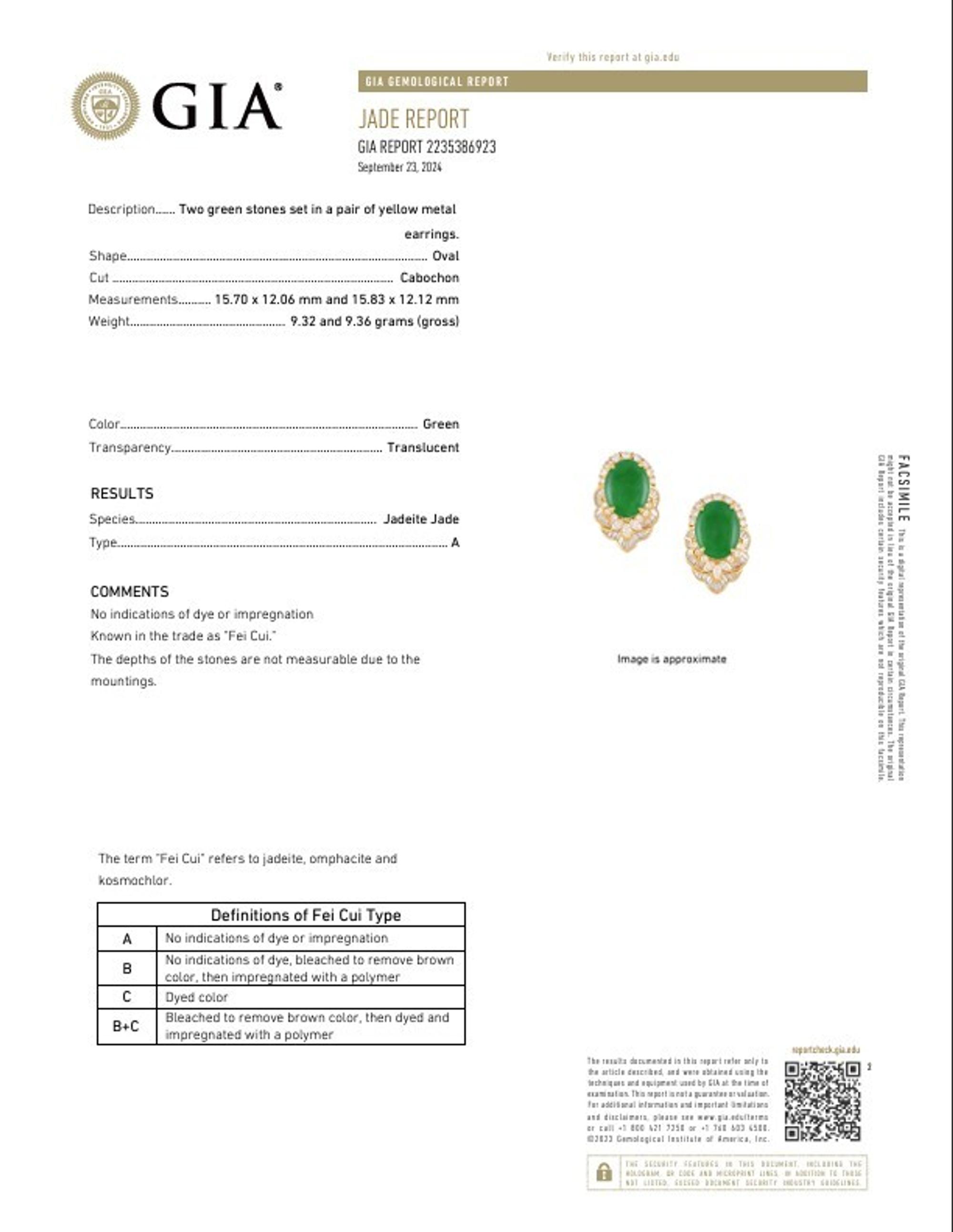 JADE AND DIAMOND EARRINGS