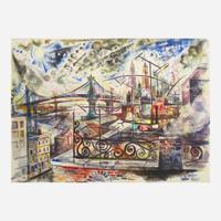 David Fredenthal (American, 1914–1958) East River Spans, 1953